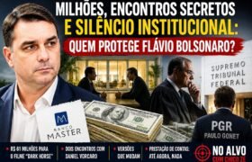 Milhões, encontros secretos e silêncio institucional: quem protege Flávio Bolsonaro?